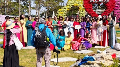 El sexto día del Año Nuevo Lunar, Da Lat todavía estaba llena de turistas.