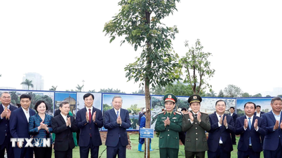 Overview of the General Secretary attending the launching ceremony of the "Tree Planting Festival in eternal remembrance of President Ho Chi Minh"