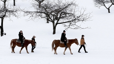 Ridning i snødekte Hokkaido