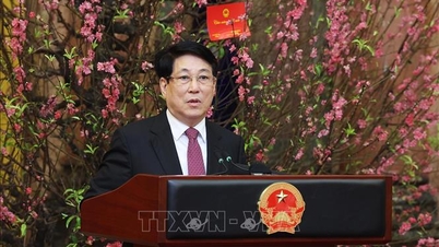 President Luong Cuong wenst alle functionarissen en medewerkers van het presidentiële bureau een gelukkig nieuwjaar.