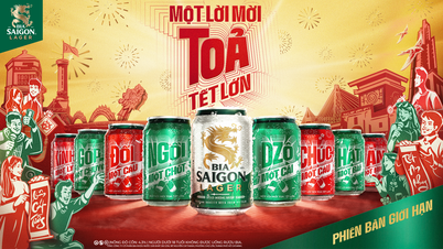 A Saigon Beer e sua coleção de edição limitada Tet 2026: Espalhando o espírito de "celebrar o Tet em grande estilo" através de convites familiares.