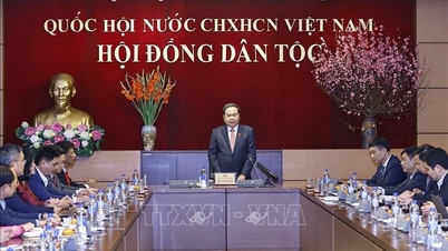 ประธานสภาแห่งชาติ ตรัน ทันห์ มัน ทำงานร่วมกับสภาชาติพันธุ์ของสภาแห่งชาติ