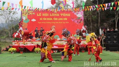 Lebih dari 2.000 orang mengunjungi dan berpartisipasi dalam festival Lồng Tồng di komune Tân Đoàn.