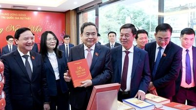Le président de l'Assemblée nationale, Tran Thanh Man, a assisté à la cérémonie de présentation du recueil de lois adopté lors de la dixième session de la quinzième Assemblée nationale.