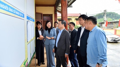 Deputy Secretary of the Provincial Party Committee and Chairman of the Provincial People's Council Nguyen Van Son inspected election preparations and early-year production in Yen Son commune.