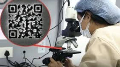Kode QR terkecil di dunia, lebih kecil dari bakteri.