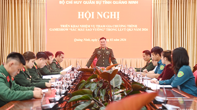 Quang Ninhs provinsiella militärkommando utplacerar sina styrkor för att delta i "Square Star Colors"-spelshowen år 2026.