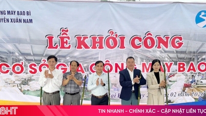 Provincia Ha Tinh are o altă unitate de procesare a ambalajelor de îmbrăcăminte într-o comună muntoasă.
