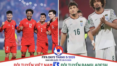 Het Vietnamese nationale team speelt een oefenwedstrijd tegen Bangladesh ter voorbereiding op de belangrijke wedstrijd tegen Maleisië in de kwalificaties voor de Aziatische Cup van 2027.