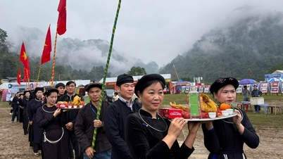 Öppningsceremoni för Ba Be Long Tong-festivalen och Thai Nguyen-provinsens vårtidningsmässa