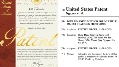 Vietnams AI-drevne teknologi for sporing av flere objekter har fått patent i USA.