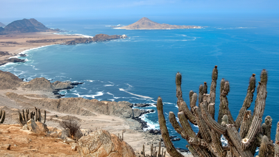 Why do many deserts border the ocean?