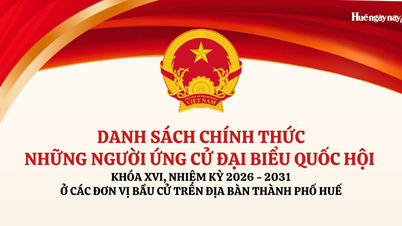 Official list of candidates for the 16th National Assembly, term 2026-2031, in the constituencies of Hue City.