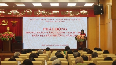 Bach Mai Ward launches the "Bright - Green - Clean - Beautiful" movement.
