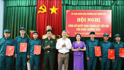 Quy Nhon Bac وارڈ نے ایک مستقل ملیشیا دستہ قائم کیا۔