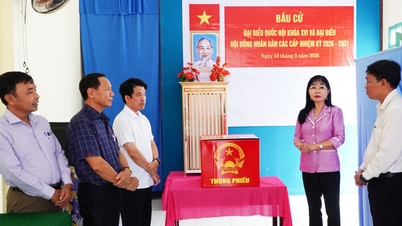 Biträdande sekreterare för provinsiella partikommittén Tran Thi Thanh Huong inspekterade val- och militärrekryteringsarbete i tre kommuner.