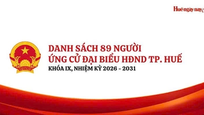 Official list of 89 candidates for the Hue City People's Council, 9th term, 2026-2031.