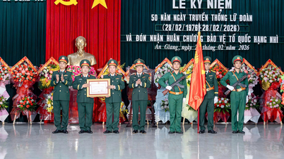 La 416e brigade blindée reçoit l'Ordre de la Défense nationale, deuxième classe.