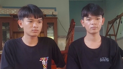Twin brothers volunteer for compulsory military service in the People's Public Security Force.