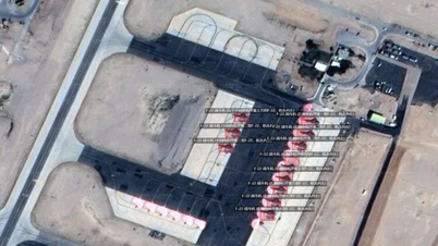 Satellitbilder visar närvaron av F-22-plan vid Ovda flygbas i Israel.