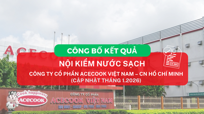 AZ ACECOOK VIETNAM JOINT STOCK COMPANY – HO CHI MINH-I FIÓK VÍZMINŐSÉGI BELSŐ ELLENŐRZÉSI EREDMÉNYEINEK BEJELENTÉSE (FRISSÍTVE 2026. JANUÁRBAN)