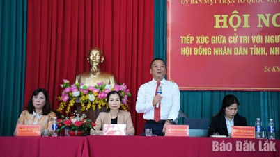 Candidates for the Provincial People's Council, electoral district No. 22, met with voters in Ea Khăl, Ea Hiao, and Ea H'leo communes.