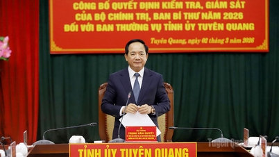 Công bố quyết định kiểm tra, giám sát của Bộ Chính trị, Ban Bí thư năm 2026 đối với Ban Thường vụ Tỉnh ủy Tuyên Quang