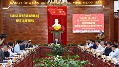 Wakil Perdana Menteri Tetap Nguyen Hoa Binh bekerja di provinsi Lam Dong.