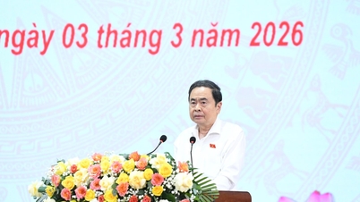 El presidente de la Asamblea Nacional, Tran Thanh Man, visita y trabaja con la 9ª División, 34º Cuerpo.