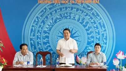 Le vice-président du Comité populaire provincial d'An Giang, Le Trung Ho, travaille avec le Comité populaire du district de Son Hai.