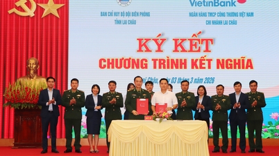 The twinning program between the Provincial Border Guard Command and the Vietnam Industrial and Commercial Bank (Vietinbank) Lai Chau branch.