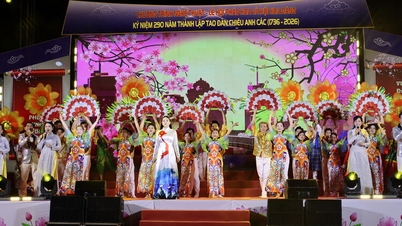 Program artistic, foc de artificii și festival al felinarelor care comemorează cea de-a 290-a aniversare a înființării cercului literar Chieu Anh Cac.