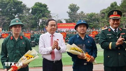บรรยากาศเต็มไปด้วยความตื่นเต้นในพิธีเกณฑ์ทหารประจำปี 2026 ที่นครโฮจิมินห์