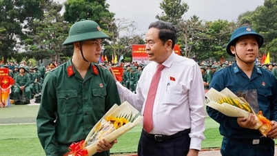 Formannen for nasjonalforsamlingen deltok på innrulleringsseremonien for militæret i 2026 i Ho Chi Minh-byen.