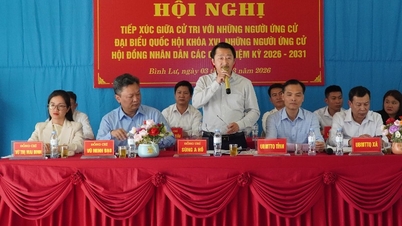 Reunião com eleitores e candidatos à 16ª Assembleia Nacional e ao Conselho Popular Provincial para o mandato de 2026-2031 na aldeia de Thong Nhat, comuna de Binh Lu.