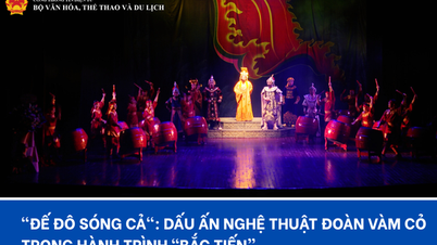 "ہنگامہ آرائی کا امپیریل کیپٹل": شمال میں سامعین کو فتح کرنے کے سفر میں Vam Co Cai Luong Troupe کا فنکارانہ نشان۔