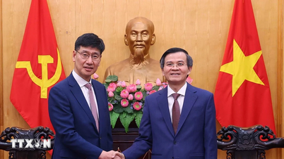 Le directeur de l'Académie nationale de politique Ho Chi Minh reçoit les dirigeants de Samsung Vietnam.