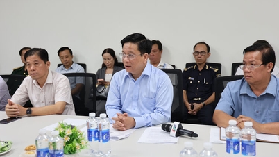 Chairman of An Giang Provincial People's Committee Ho Van Mung inspects Xuan To Industrial Park.