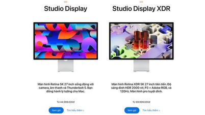Apple Studio, una pantalla de nivel profesional, se lanzó con un precio de hasta 98 ​​millones de VND.