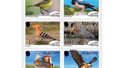 ការិយាល័យប្រៃសណីយ៍ Alderney បានចេញតែមមួយឈុតដើម្បីរំលឹកដល់កន្លែងសង្កេតមើលបក្សី Alderney។
