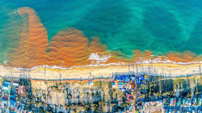 Los expertos informan sobre la causa del agua de mar roja en Gia Lai.