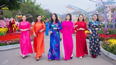 Soczyste kolory tradycyjnego stroju Ao Dai noszonego przez kobiety w Lang Son.