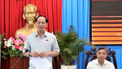 Vice Chairman of the National Assembly, Lieutenant General Tran Quang Phuong, works with the Can Tho City Election Committee.