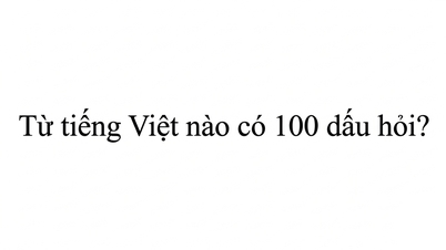 Какое вьетнамское слово содержит 100 вопросительных знаков?