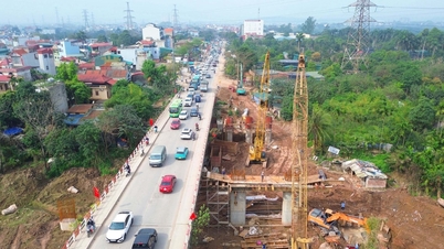 Kemajuan proyek Jembatan Mai Linh di Jalan Raya Nasional 6: Menghilangkan kemacetan lalu lintas di pintu masuk barat.