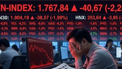 嵐の金曜日、VN指数は40ポイント以上急落した。