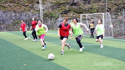 Die Gemeinde Sung Mang organisierte am 8. März ein Frauenfußballspiel zur Feier des Internationalen Frauentags.
