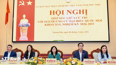 Elecciones a la Asamblea Nacional y al Consejo Popular: El presidente del Frente de la Patria de Vietnam se reúne con los votantes en el distrito electoral número 5