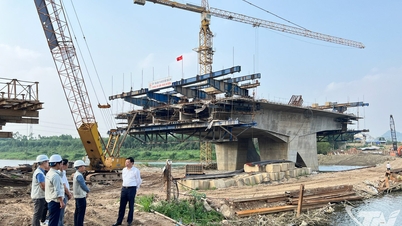 Acelerar el progreso de la construcción del puente Quang Vinh 1.