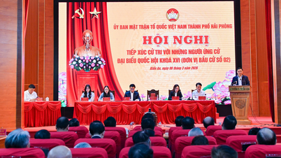 Acting Minister of Industry and Trade Le Manh Hung and candidates for the 16th National Assembly met with voters in Constituency No. 02, Hai Phong City.
